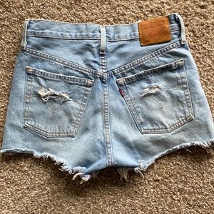 Levi’s 501 High Rise Distressed Shorts